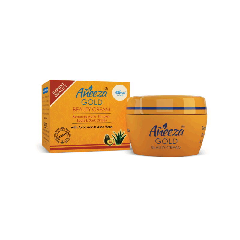 Aneeza Gold Cream Jar