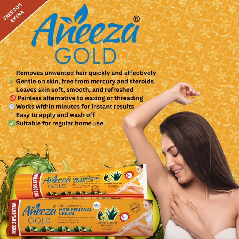 Aneeza Gold Hair Remover Papaya - Image 3